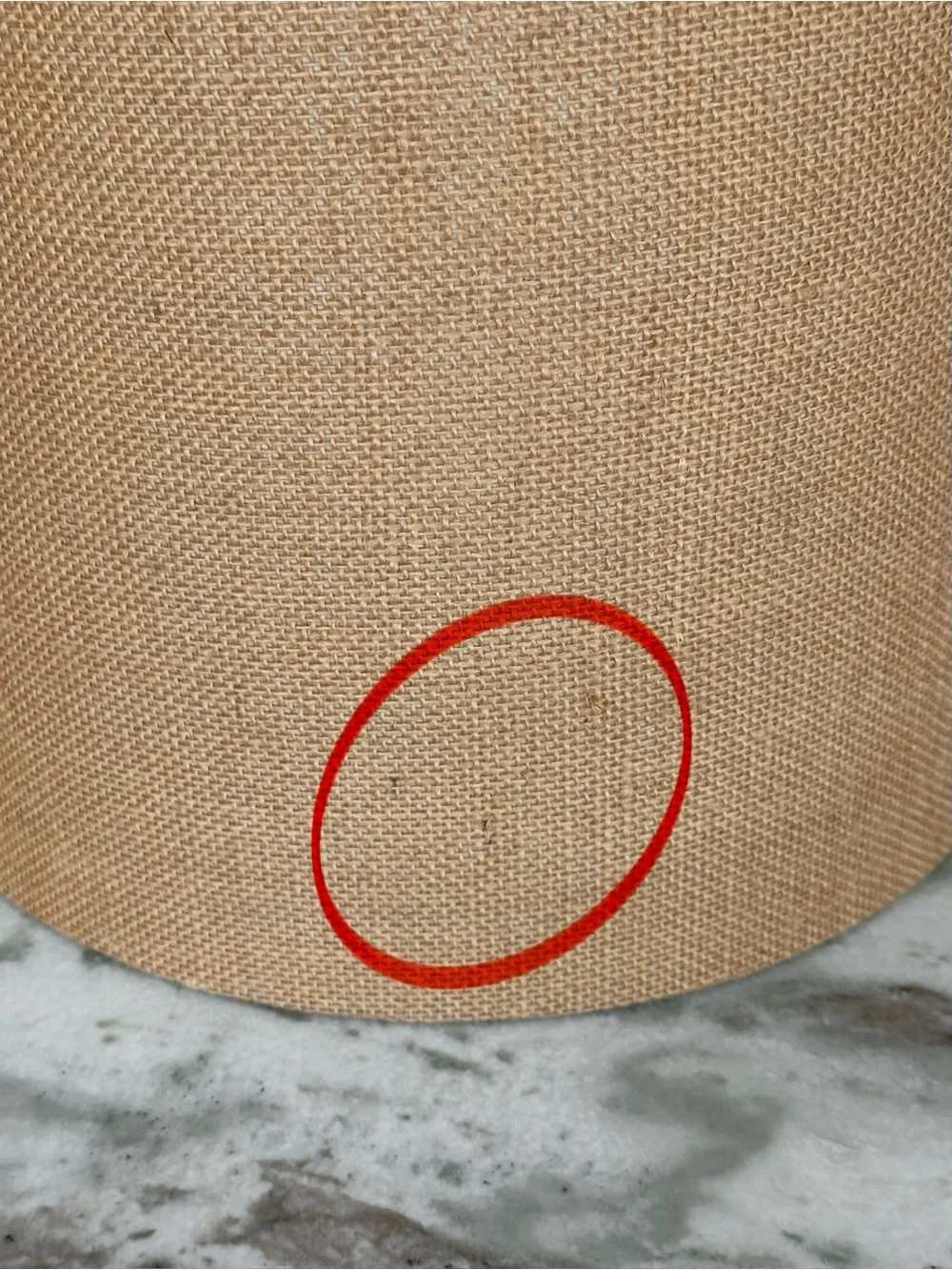 Tan Burlap Drum Table Lamp Shade